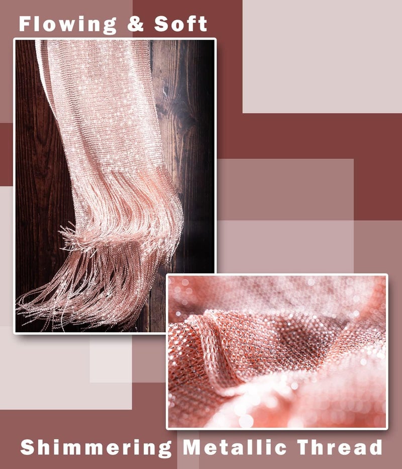 KUNINDOME Sparkling Metallic Shawls and Wraps with Buckle,for Evening Dresses Party Wedding Bride Bridesmaid - Image 3